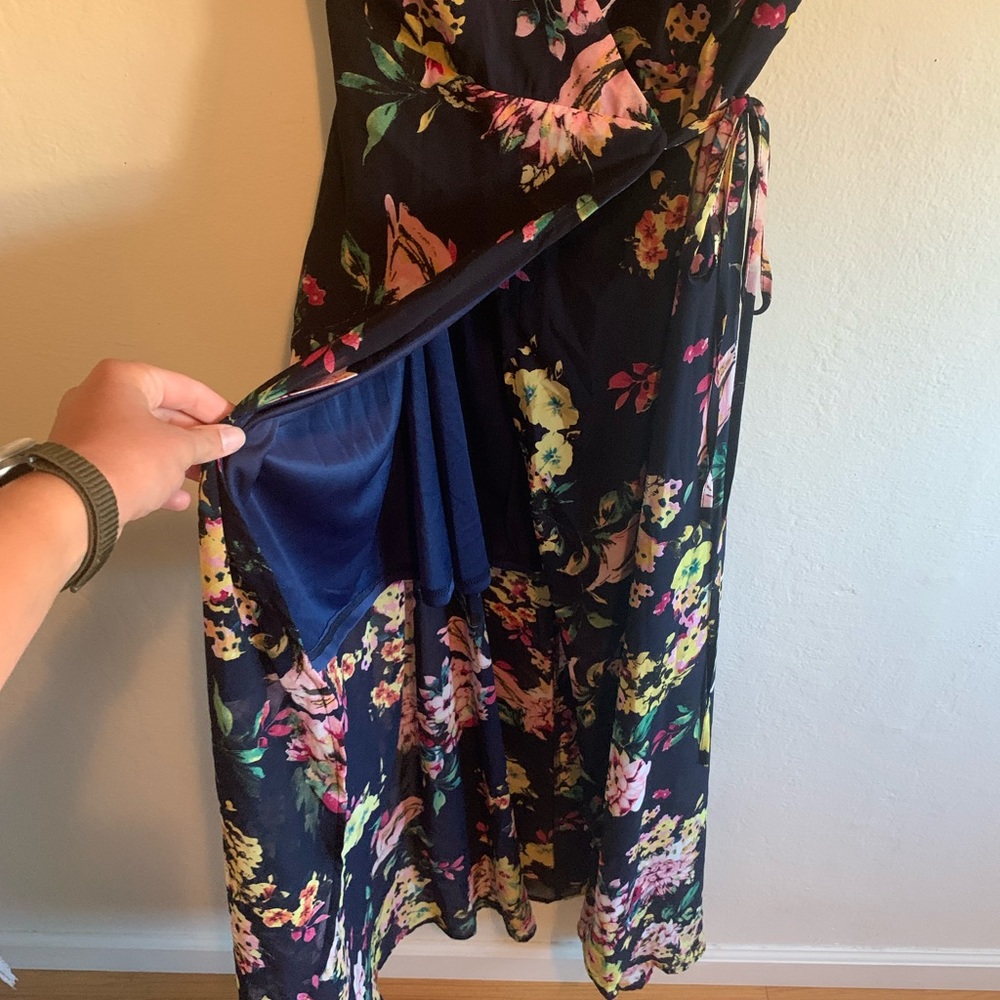 Floral wrap dress